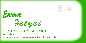 emma hetyei business card